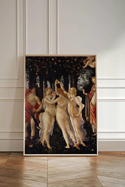 Taranist Çerçevesiz Poster Bahar Alegorisi - Bottıcellı Ünlü Tablolar - Kuşe ...