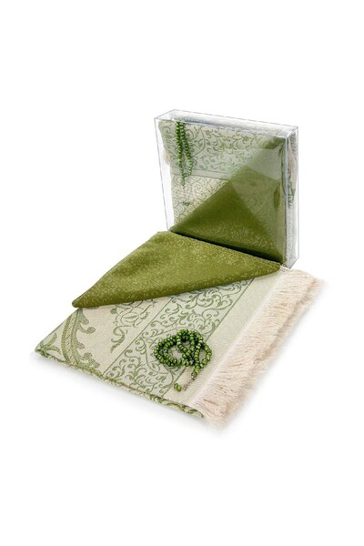 İhvan Mevlüt hediyelikleri Set 10 - Seccade - Örtü - Tesbih - Kutulu