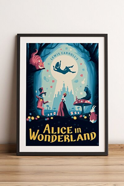 Taranist Kağıt Poster Alice Harikalar Diyarında Retro Vintage - Kuşe (30X42 CM)