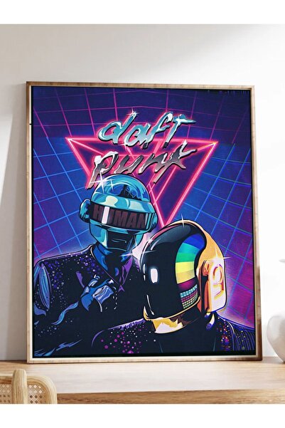 Taranist Kağıt Poster Daft Punk Cyber Punk Retro Vaporwave Synthwave Aestheti...