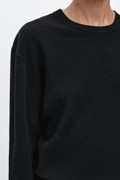 Massimo Dutti Yün karışımlı bisiklet yaka triko kazak