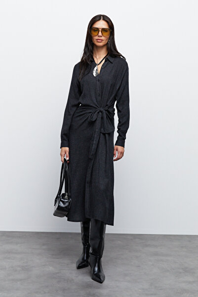 urban focus Tie Detailed Shirt Dress