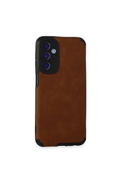 Twin Store حافظة جلدية من السيليكون لهاتف Galaxy M34 5G - بني