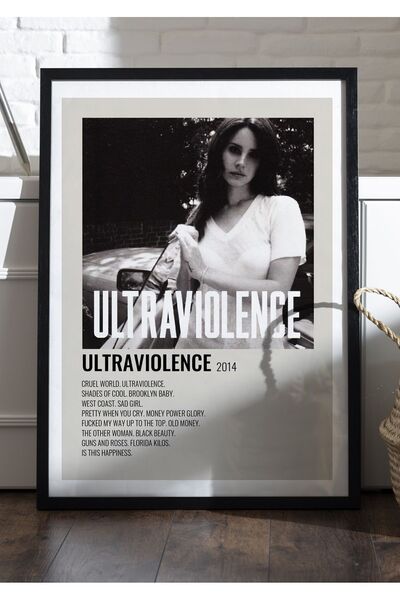 Taranist Kağıt Poster Lana Del Rey Ultraviolence Kuşe Kalın (30X42 CM)