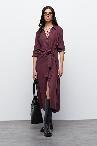 urban focus Tie Detailed Shirt Dress