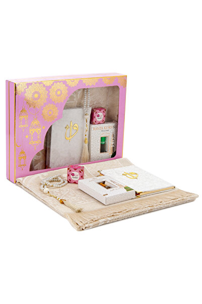 ihvan online Λευκό Χρώμα Yasin Σετ με Velvet Coated Vav