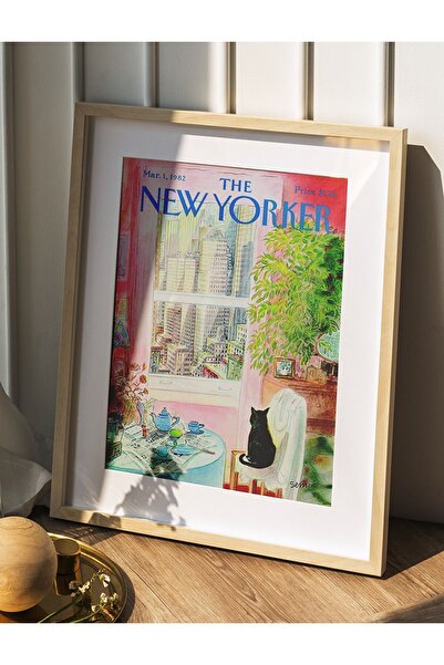 Taranist Kağıt Poster The New Yorker Kedi Cat Girl Fashion A3 Boyutta 1 Adet ...