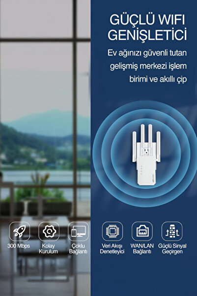 Gomax 300mbps Access Point Wi-fi Repeater Kablosuz Sinyal Güçlendirici 4 Anten