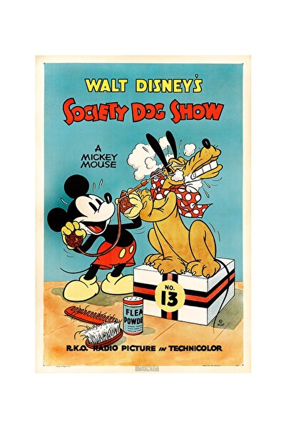 Taranist Kağıt Poster Vintage Mickey Mouse Walt Disney Comics