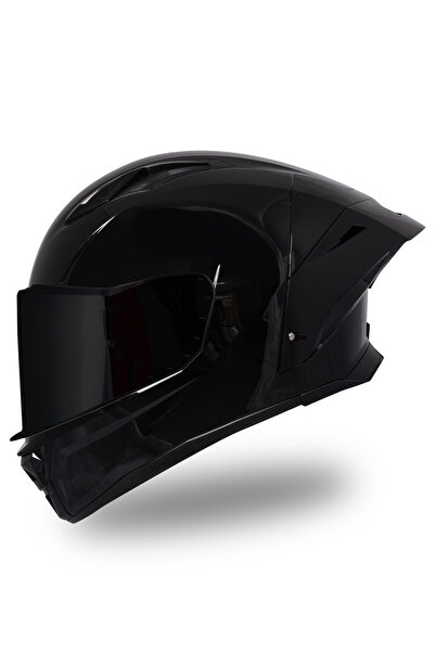 Origine Pista Parlak Siyah Kask Siyah Vizörlü