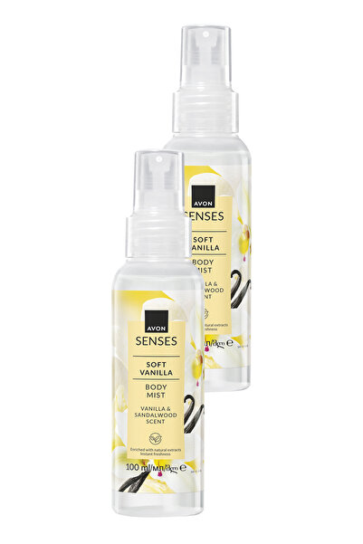 AVON Soft Vanilla Vanilya ve Sandal Ağacı Kokulu Vücut Spreyi 100 Ml. İkili Set