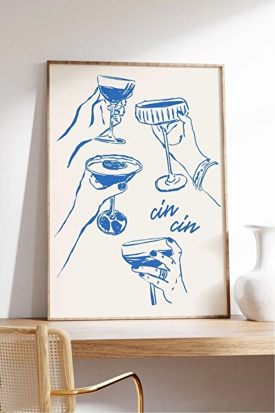 Taranist Kağıt Poster 30x42 Cm Wine Modern Minimalist