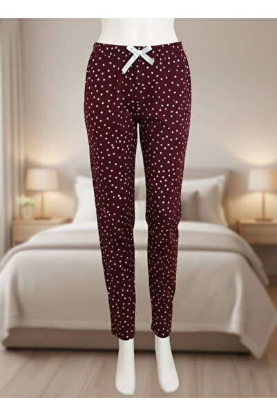 Altınay Polka Dot Pocketless Viscose Summer Women's Pajama Bottoms