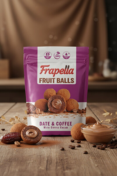 Frapella Coffee Covered Coffee Cream Filled Fruit Ball 80 Gr. X 6 Pack