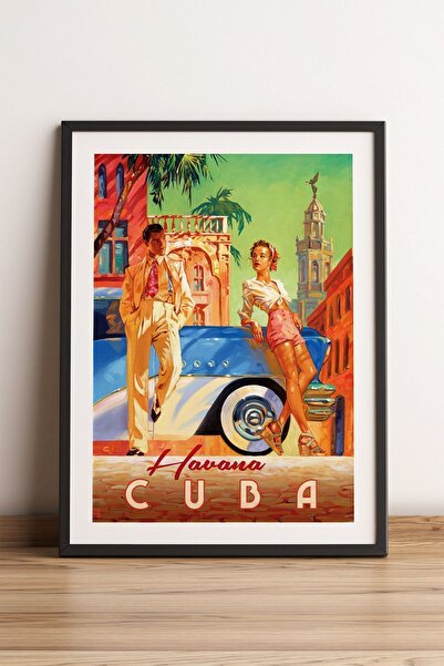 Taranist Kağıt Poster Küba Retro Vintage - Kuşe (30X42 CM)