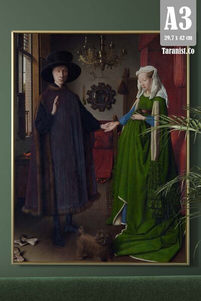 Taranist Kağıt Poster Arnolfini'nin Evlenmesi-jan Van Eyck Ünlü Tablolar - Ku...