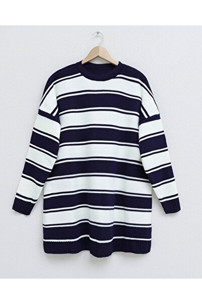 Modamorfo Thick Striped Loose Knitwear Tunic
