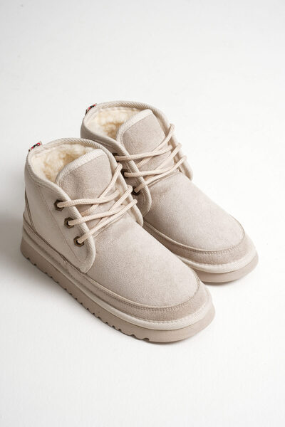 Zerenyus Daria Premium Women's Winter Beige Fur Lined Boots