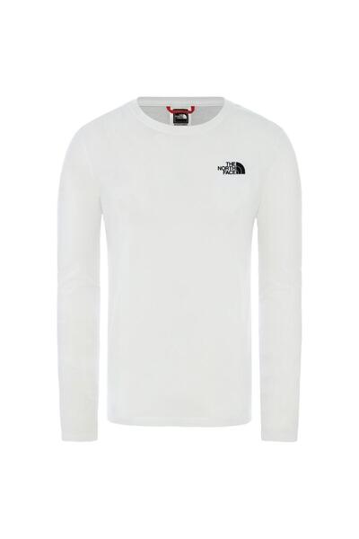 THE NORTH FACE M L/S RED BOX - EU Erkek Tişört NF0A493LFN41 Beyaz-XXL
