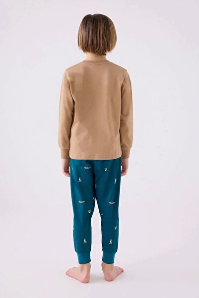 Rolypoly Boy's Brown Long Sleeve Pajama Set