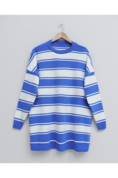 Modamorfo Товстолінійна трикотажна туніка - синя