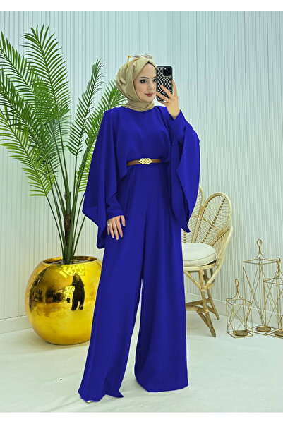 Neşeli Butik γυναικεία μανδύα ζώνη λεπτομέρειας χιτζάμπ NMS061