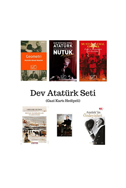 TÜRKİYE İŞ BANKASI KÜLTÜR YAYINLARI Nutuk - Kumandan İle Hasbihal - Geometri - Beyaz Zambaklar Ülkesinde-Vecizeler - Gazi Kartı Hediyeli