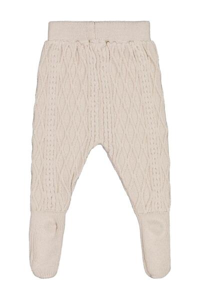 Civil Baby Knitted Tricot with Booties 3-12 Months Sweatpants - Beige 9-12 Mo...