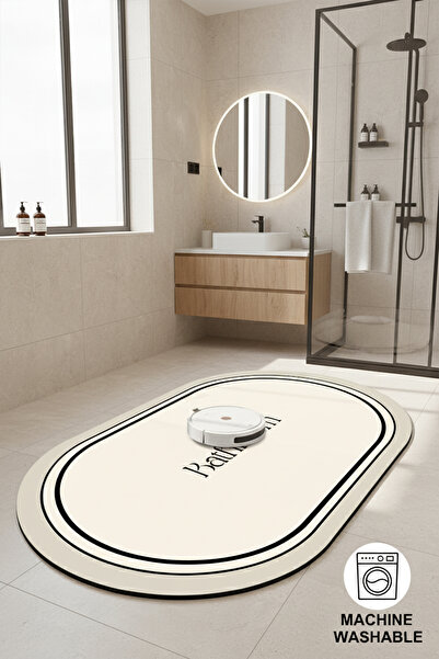 Chilai Home Farbelle 60x100 cm Tekli Banyo Paspas Seti, Kaydırmaz Tabanlı