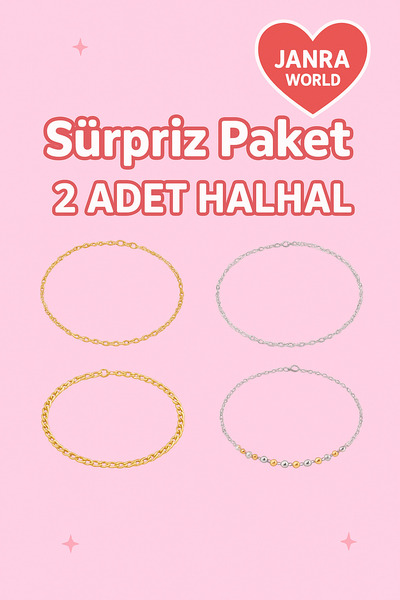 JANRA WORLD 2 Surprise Bijouterie Anklet Packages – Women's 2-Piece Gift Anklet Set Surprise Model