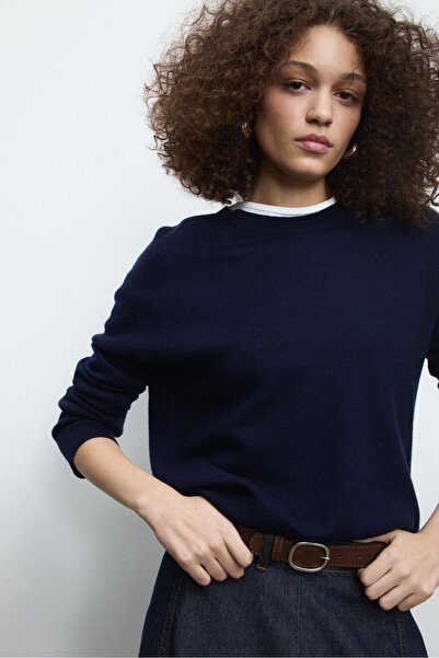 Stradivarius Denim midi Cape skirt with belt