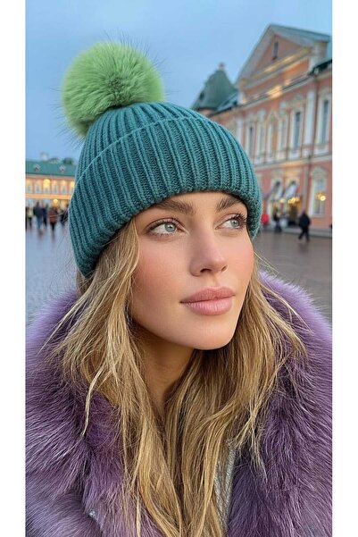 LAGRANZE Women's Softtouch Pompon Beanie