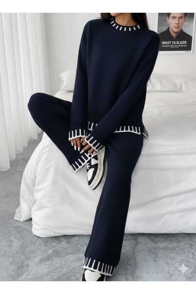 Elfin Split Sweatshirt Pants Bottom-Upper Set