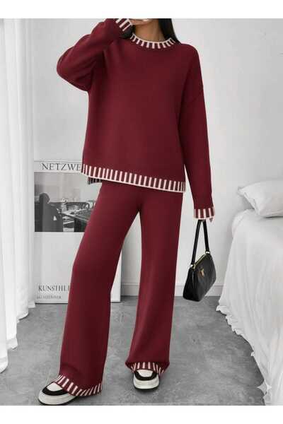 Elfin Split Sweatshirt Pants Bottom-Upper Set