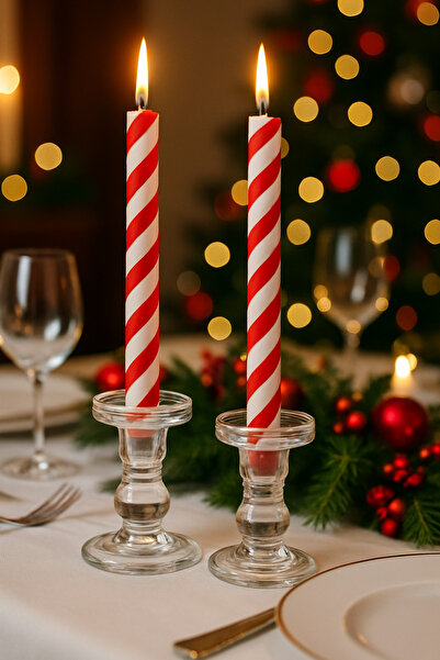 DailyHome Cam Şamdan Seti 2’li – Şık Masa Dekoru