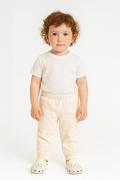 LUESS Παιδικό βαμβακερό μαλακό παντελόνι πιτζάμα με υφή jogger