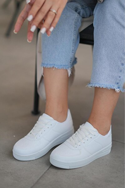 SOLAZER Pantofi albi de damă Pantofi sport casual Air F. Slz0001