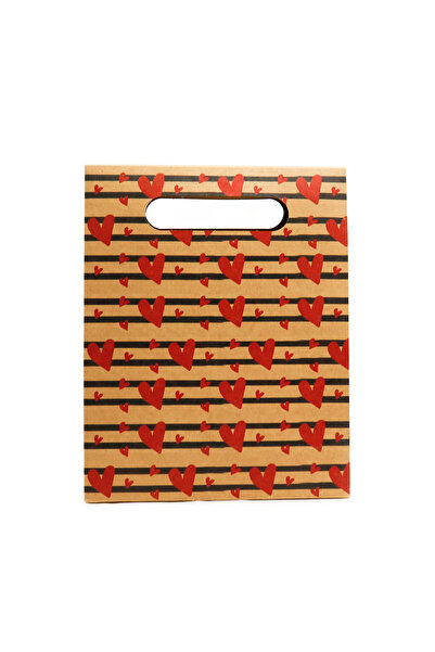 repro design 24x30 Kalp Harmanı Premium Zarf Model Karton Çanta 1 Adet