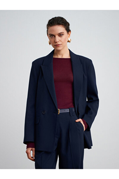 Dilvin 60767 Blazer Jacket-Navy Blue