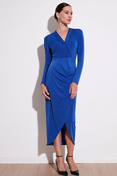 Lela Μίντι ΦΟΡΕΜΑ με διπλό στήθος με σχισμή λαιμόκοψη 611EL1769