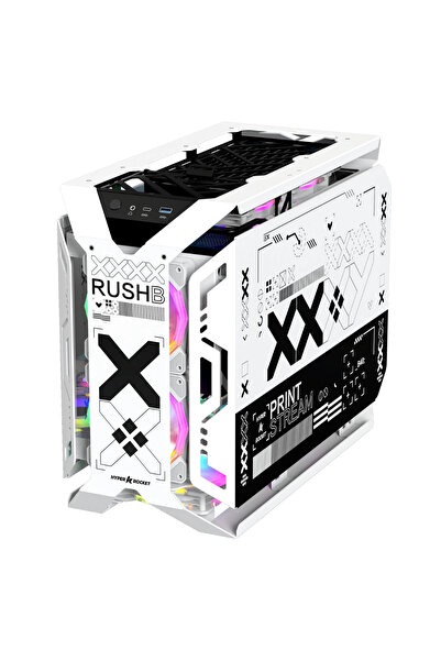 Hyper Rocket X-ERA Print Stream M-ATX 6 Argb Fan Open Frame Oyuncu Kasası