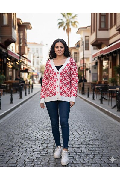 Sateen Baklava Desenli Hırka 21066