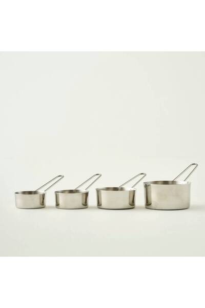 Bella Maison Vave Çelik Ölçü Kabı Seti Beyaz