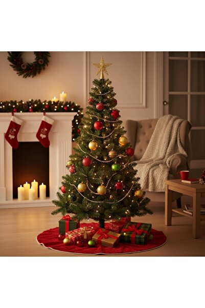 PROCART Artificial Christmas tree, Premium quality, height 220 cm and gift stand