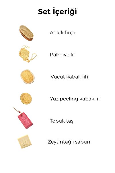 xdeonss طقم حمام مكون من 6 قطع من ألياف اليقطين الطبيعية + صابون زيت الزيتون + فرشاة تدليك شعر الحصان + حجر الكعب