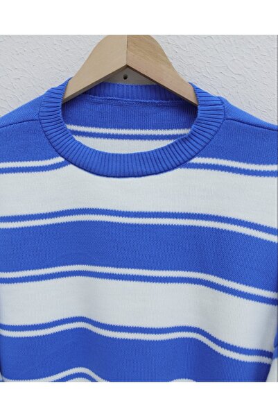 Modamorfo Товстолінійна трикотажна туніка - синя