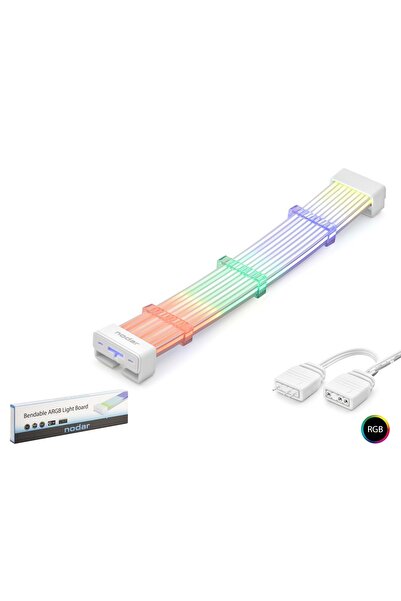 ND2802 ARGB Sleeved Light Strip / Ekran Kartı GPU RGB Lightboard 2x8-Pin - Beyaz