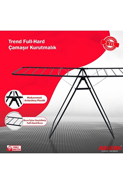 ASVERA Safir Serisi - Trend Full-hard Borulu Çamaşır Kurutmalık - Ekonomik Ça...