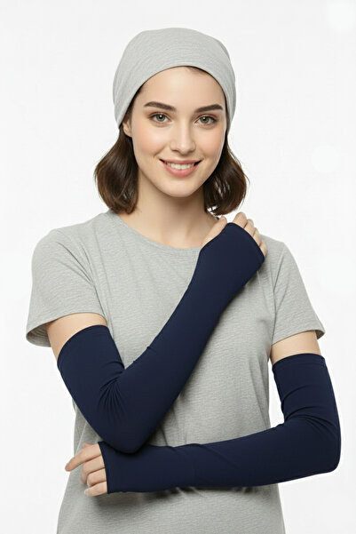 Sonbaharmoda أكمام طويلة من القطن الممشط المرن من الليكرا، زوج واحد باللون ال...