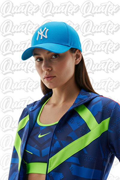 QUATEX Ny New York Вишита шапка – Синя 100% бавовна Габардин Unisex модель